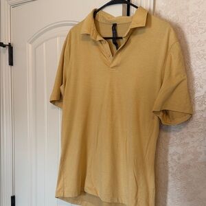 Lululemon Athletica Mustard Polo Shirt